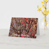 CARTE ARBRES D'AUTOMNE (Fleur jaune)