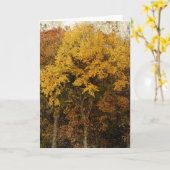 Carte Arbres d'automne toutes les occasions (Fleur jaune)