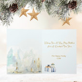 Carte Arbres de Noël de neige en forêt