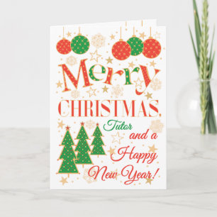 Carte Arbres de Noël et ornements pour Tuteur
