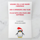 Carte Arbres de Noël & Famille de Pingouins S'amuser (Intérieur)