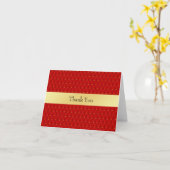 Carte Arbres de Noël Merci Rouge et Or (Fleur jaune)