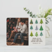 Carte Arbres de Noël Retro Super (Debout devant)