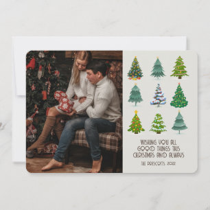 Carte Arbres de Noël Retro Super