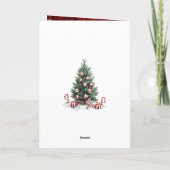 Carte Arbres de Noël Sucre de canne Joyeux Noël (Dos)