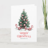 Carte Arbres de Noël Sucre de canne Joyeux Noël (Devant)