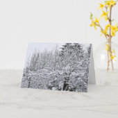 Carte Arbres enneigés (Fleur jaune)