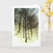 Carte Arbres enneigés (Fleur jaune)