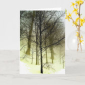 Carte Arbres enneigés (Fleur jaune)