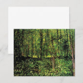 Carte Arbres et sous-bois par Vincent van Gogh (Devant / Derrière)