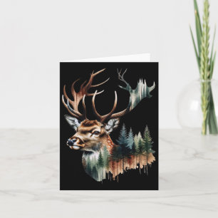 Carte Arbres forestiers rétro Nature Randonnée Faune