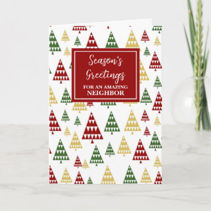 Carte Arbres modernes Fêtes de Noël voisines
