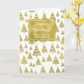 Carte Arbres modernes Fêtes de Noël voisines (Fleur jaune)