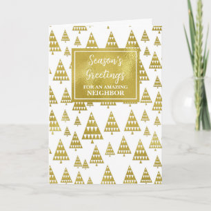 Carte Arbres modernes Fêtes de Noël voisines