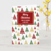 Carte Arbres modernes Godson et sa femme Noël (Fleur jaune)