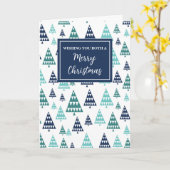 Carte Arbres Modernes Pour Noël En Couple (Fleur jaune)