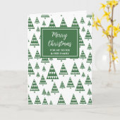 Carte Arbres modernes Soeur & Famille Joyeux Noël (Fleur jaune)