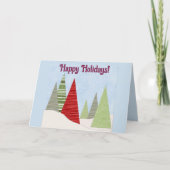 Carte Arbres modifiables en hiver Noël Joyeux jours féri (Devant)