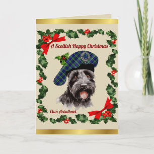 Carte Arbuthnot Scottie Chien Noël personnalisé