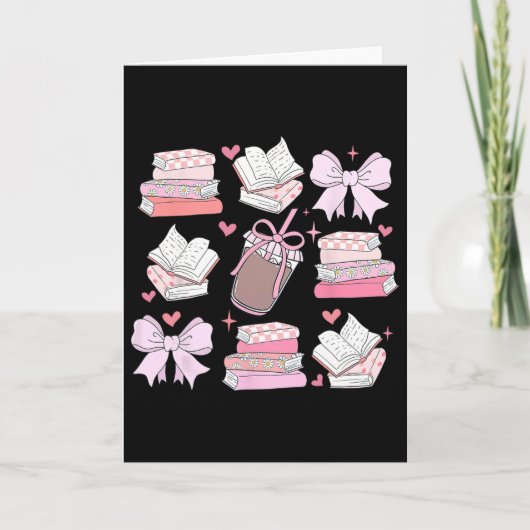 Carte Arc Bow Book Café Saint-Valentin Bibliophile Bibli (Devant)