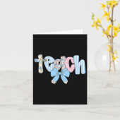 Carte Arc Coquette Enseigner Enseignant Heureux Premier  (Fleur jaune)