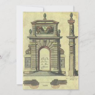 Carte Arc de porte de jardin vintage, architecture de la