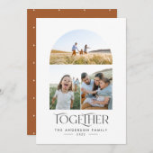 Carte Arc de rouille photo moderne 3 ensemble typographi (Devant / Derrière)