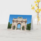 Carte Arc de triomphe Carrousel à Paris, France (Fleur jaune)