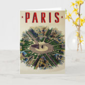 Carte Arc de Triomphe vintage Paris (Fleur jaune)