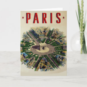 Carte Arc de Triomphe vintage Paris