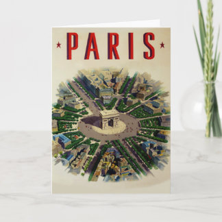 Carte Arc de Triomphe vintage Paris