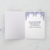 Carte Arc de Wisteria du 30e anniversaire dans un jardin (Intérieur)