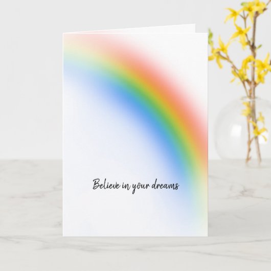 Carte Arc-en-ciel (Fleur jaune)