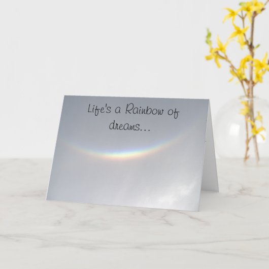 Carte Arc-en-ciel (Fleur jaune)