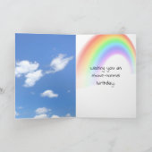 Carte Arc-en-ciel Ballons d'anniversaire avec visage amu (Intérieur)