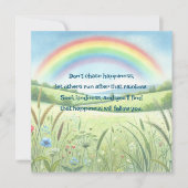 Carte Arc-en-ciel / Champ et devis (Devant)