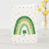 Carte Arc-en-Ciel Chanceux Vert (Fleur jaune)