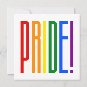 Carte Arc-en-ciel couleurs typographie LGBT Gay pride