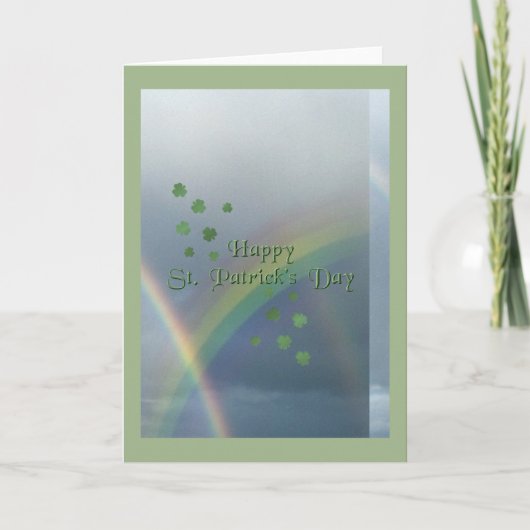 Carte Arc-en-ciel de la Saint Patrick (Devant)