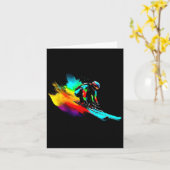 Carte Arc-en-ciel de ski de course  (Fleur jaune)