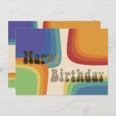 Carte arc-en-ciel des années 70 (Devant / Derrière)