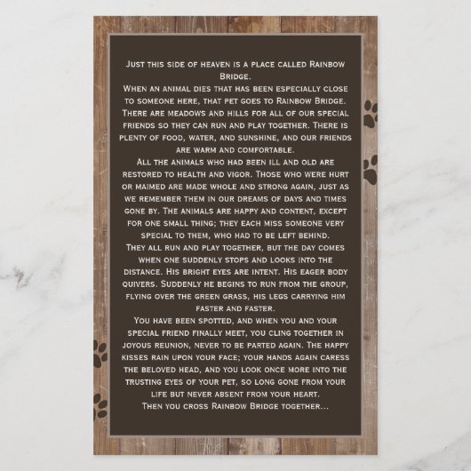 Carte Arc-en-ciel en bois rustique personnalisée (Dos)