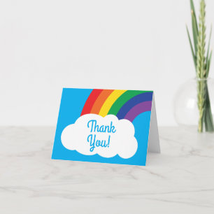 Carte Arc-en-ciel et nuages mignons 1er anniversaire