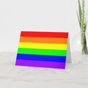 Carte Arc-en-ciel gay pride (couleurs pures)