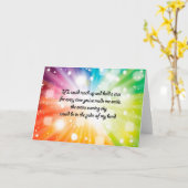 Carte Arc-en-ciel heureux inspiré d'étoile de citation (Fleur jaune)