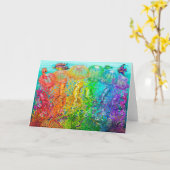 Carte Arc-en-ciel Jellyfish Squids (Fleur jaune)