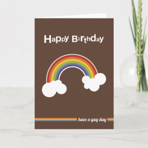 Carte Arc-en-ciel Joyeux anniversaire Bonne journée