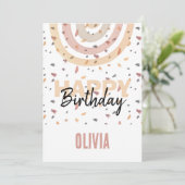 Carte Arc-en-ciel mignon avec éclaboussure des lacs Aqua (Debout devant)