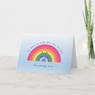 Carte arc-en-ciel mignonne personnalisée