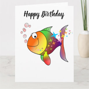 Carte Arc-en-ciel multi-couleur pacifique poisson de tho